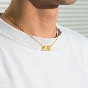 Old English Birth Year Necklace